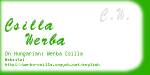 csilla werba business card